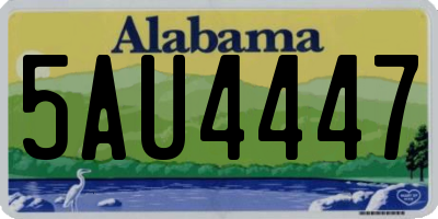 AL license plate 5AU4447