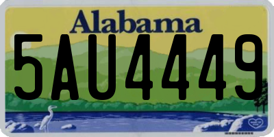 AL license plate 5AU4449