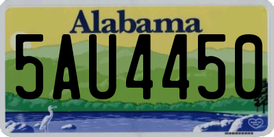 AL license plate 5AU4450