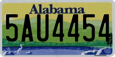 AL license plate 5AU4454