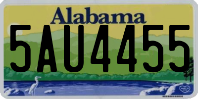 AL license plate 5AU4455