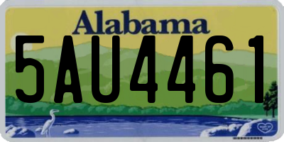 AL license plate 5AU4461