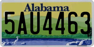 AL license plate 5AU4463