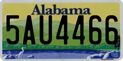 AL license plate 5AU4466