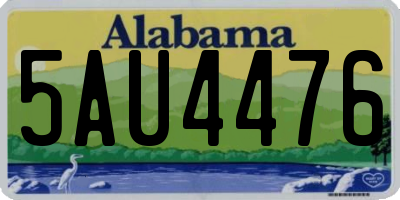 AL license plate 5AU4476