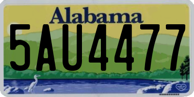 AL license plate 5AU4477