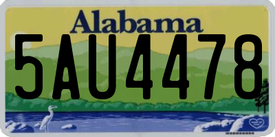 AL license plate 5AU4478