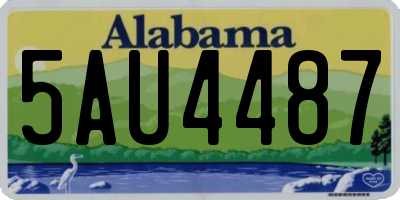 AL license plate 5AU4487