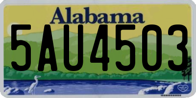 AL license plate 5AU4503