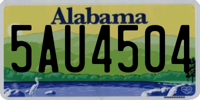 AL license plate 5AU4504