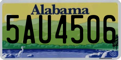 AL license plate 5AU4506