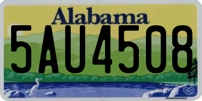 AL license plate 5AU4508
