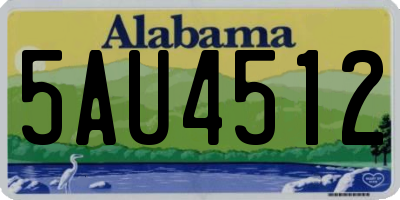 AL license plate 5AU4512