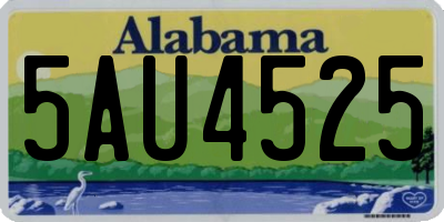 AL license plate 5AU4525