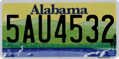 AL license plate 5AU4532