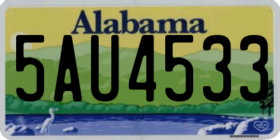 AL license plate 5AU4533