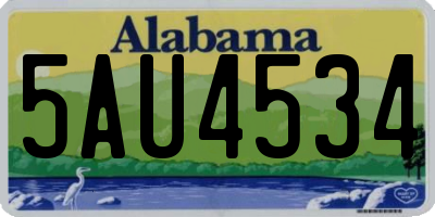 AL license plate 5AU4534