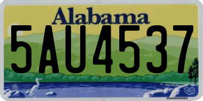 AL license plate 5AU4537