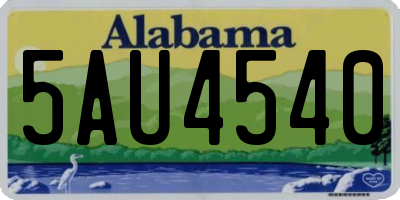 AL license plate 5AU4540