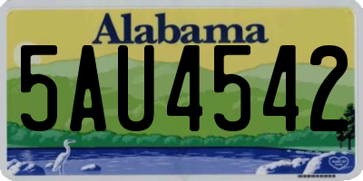 AL license plate 5AU4542