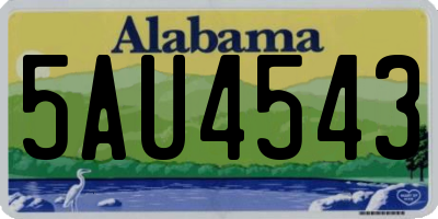 AL license plate 5AU4543