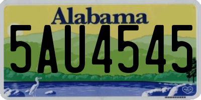AL license plate 5AU4545