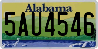 AL license plate 5AU4546