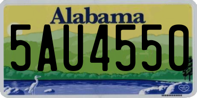 AL license plate 5AU4550