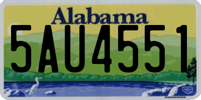AL license plate 5AU4551