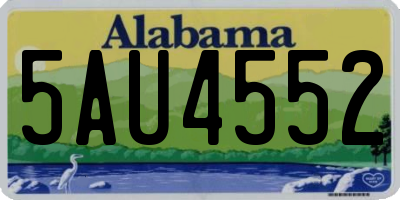 AL license plate 5AU4552