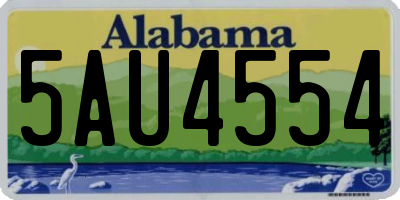 AL license plate 5AU4554