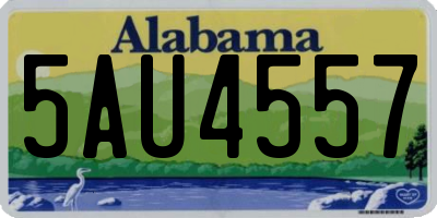 AL license plate 5AU4557