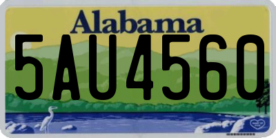 AL license plate 5AU4560