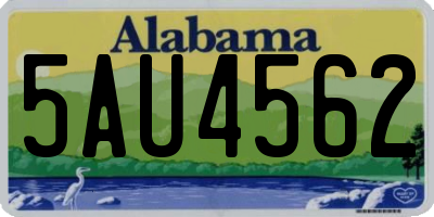 AL license plate 5AU4562