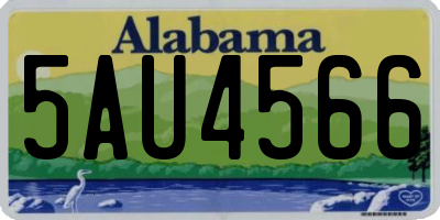 AL license plate 5AU4566