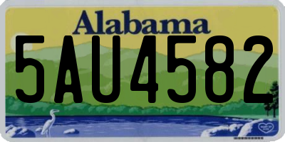 AL license plate 5AU4582