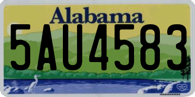AL license plate 5AU4583