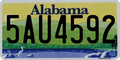 AL license plate 5AU4592