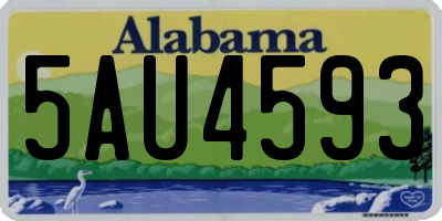 AL license plate 5AU4593