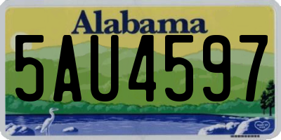 AL license plate 5AU4597
