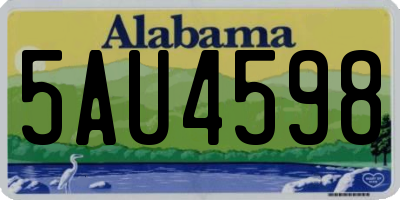 AL license plate 5AU4598