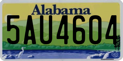 AL license plate 5AU4604
