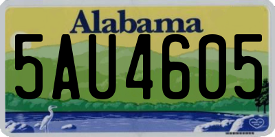 AL license plate 5AU4605
