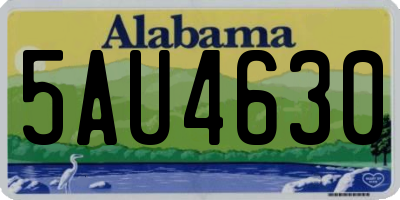 AL license plate 5AU4630