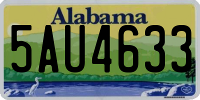 AL license plate 5AU4633