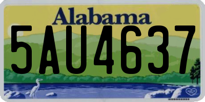 AL license plate 5AU4637