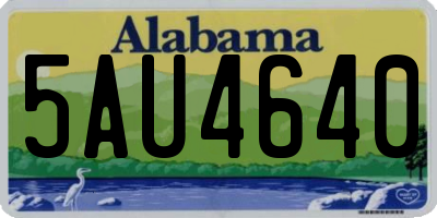 AL license plate 5AU4640