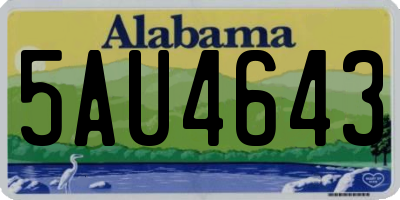 AL license plate 5AU4643