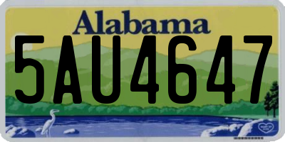 AL license plate 5AU4647