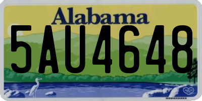 AL license plate 5AU4648
